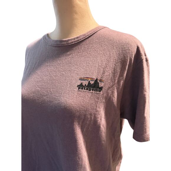 Patagonia Save Our Home Planet Tee, Dusty Lavender, Women's Size Medium - Picture 4 of 6